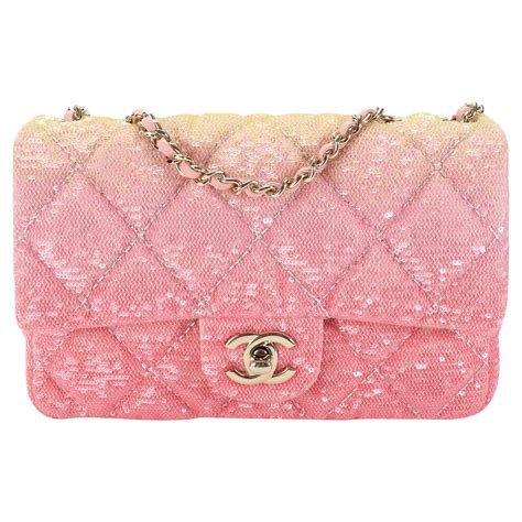 chanel pink sequin bag|sparkly chanel bag.